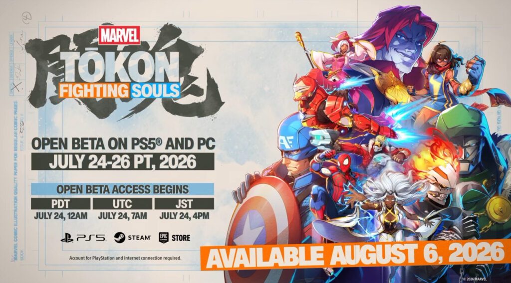 Marvel Fighting: Fighting Souls lanza beta abierta en julio