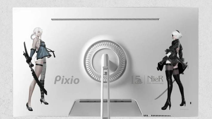 Pixio NieR Gaming Monitor Features 2B and Kaine Art