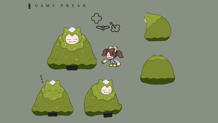 Pokemon Pokopia Concept Art Focuses on Mosslax Expressions